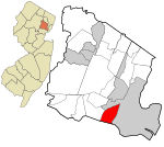 Essex County New Jersey incorporated and unincorporated areas Irvington highlighted